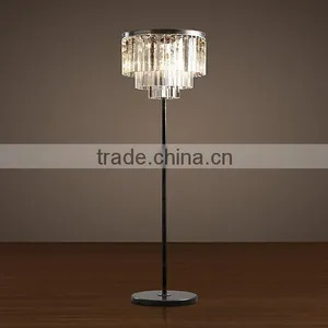 2016 New Style Simple Vintage Iron Crystal Floor Lamp Model 3001-L8 thumbnail-1