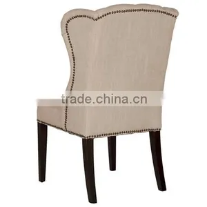 Home Decor High Quality Fabric Wingback Dining Chair thumbnail-3