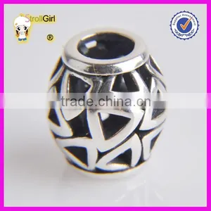 Wholesale Beads Hollow Triangle Charm 925 Sterling Silver Beads Fit Charm Bracelets and Necklace thumbnail-1