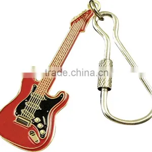 Hot Selling Custom Made Souvenir Customized Guitar Metal Keychain thumbnail-3