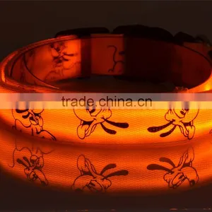 Cartoon Dog LED Pet Dog Cat Collar Night LED Light-up Flashing Glow in the Dark Lighted Dog Collars thumbnail-3