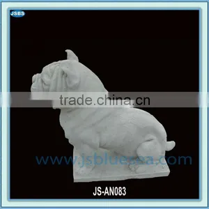White Marble Puppy Statue thumbnail-1