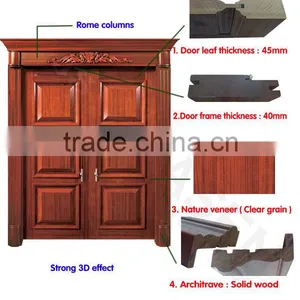 Double Swing Teak Wooden Main Door Design thumbnail-2