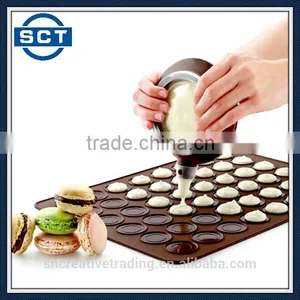 Silicone Macaron Mat Pastry Cookie Muffin Baking Tray Mold Mould DIY 48-Capacity thumbnail-2