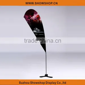 Good Quality Supermarket Teardrop Hang Banner Stand thumbnail-1
