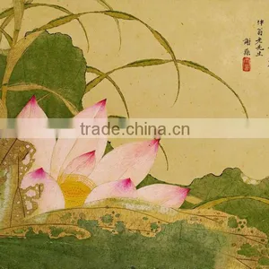 Antique Chinese Scroll Paintings of Flowers thumbnail-1