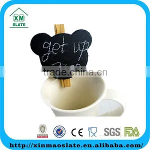 New Hot Products 2014 Bear Shape Dark Black Slate Marker Clip New Slate Gift Quality Choice thumbnail-1