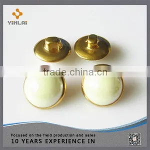Brass White Rhinestone Button for Garment thumbnail-1