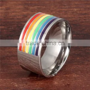 Stainless Steel Jewelry Wholesale New Product Rainbow Ring thumbnail-2