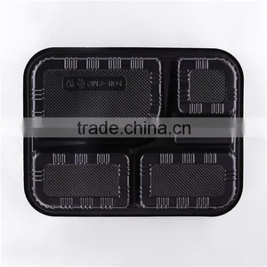 KW3-1104 Wholesale Japanese Eco Friendly 5 Compartment Disposable Custom Print Take Away Food Storage Bento Lunch Box Container thumbnail-2