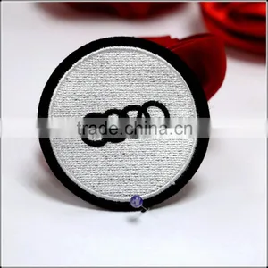 Customized Free Design Accessories Garment Patches Badge Smile Round Embroidery thumbnail-2