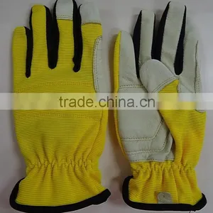 2015 NEw Design Gardening Gloves, Pig Leather Safety Glove, Working Gloves, Protection Equipment, Lady Size thumbnail-1