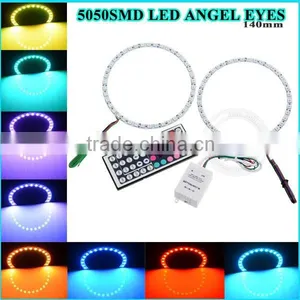 Car Vehicle Headlight Lamp Bulbs Angel Eyes 5050 LED White Halo Ring Light Car Led Light Bar thumbnail-1