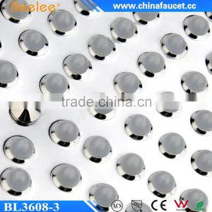 Beelee Round Brass Shower Rubber Nozzle Filtered High Flow Shower Head thumbnail-4