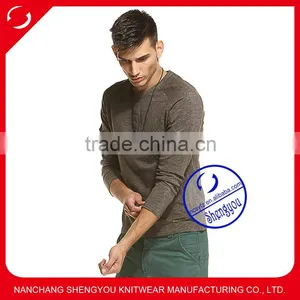 Custom Raglan Long Sleeve Mens T-shirt Wholesale thumbnail-1