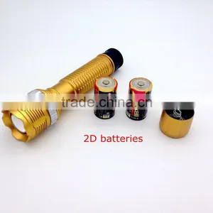 1W Powerful Led Zoom Adjustable Flashlight Powered by 2D Batteries thumbnail-4