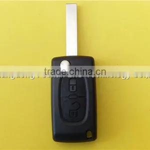 Car Folding Flip 2 Button Remote Key Blank Shell Case for Peugeot 407 Wholesale thumbnail-2