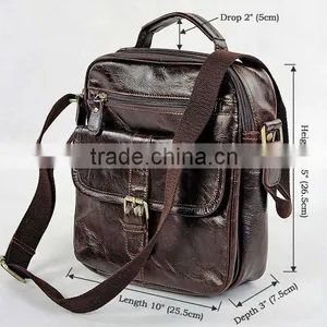 2016 Factory Price Briefcase Retro Leather Briefcase Men's Travel Briefcase thumbnail-1