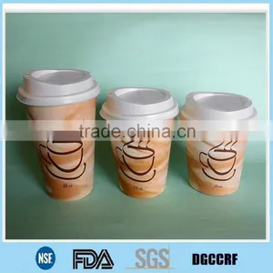 White Plain Paper Cup With Black Lid thumbnail-6