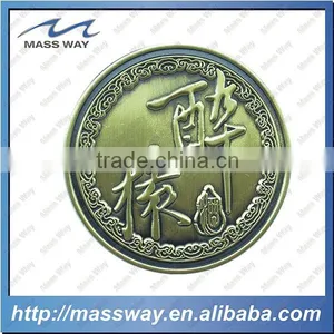 Souvenir Old Color Custom Collection 3D Antique Brass Coin thumbnail-1