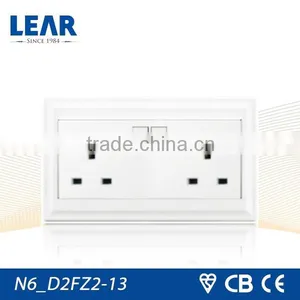 N6 Series Wall Switch 13A 2 Gang Socket thumbnail-1