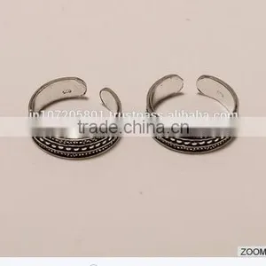 T0002-STERLING SILVER PLAIN TOE RINGS 2.75 thumbnail-1