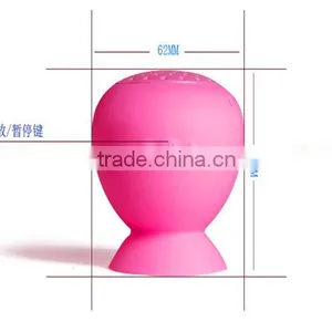 Mini Mushroom Wireless Bluetooth Speaker Waterproof Silicone Sucker Hands Free Speakers For Apple & Android Devices PC Computer thumbnail-1