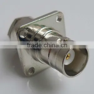 RF Coaxial Connector BNC Female 4-hole Panel Mount Clamp for RG58 thumbnail-1