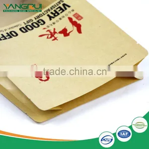 Kraft Paper Stand up Pouches Square Bottom Bag With Window thumbnail-6