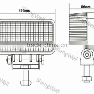 18W 9--32V Rectangle LED Working Light 3.5" IP67 Factory Directly Epistar Led Work Light 12volt Led Work Light thumbnail-1