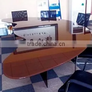 Special Shape Glass Table , Curving Line, Ceramic Digital Printing Glass thumbnail-1