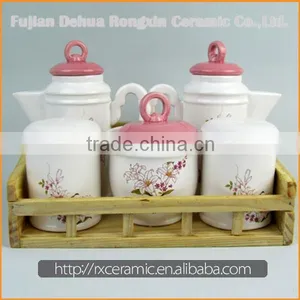 Wholesale High Quality Best Price Mini Ceramic Condiment Set thumbnail-1