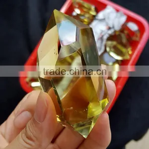 Top Quality!!! Natural Citrine Quartz Crystal Point Double Points Citrine Wand thumbnail-1