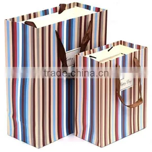 Various Color And Type of Stripe Paper Bag Paper Gift Bag thumbnail-5