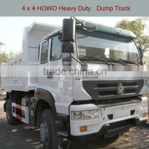266HP 4 x 4 HOWO All Wheel Drive Dump Truck White ZZ3167N4327A thumbnail-1