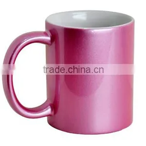 11oz Pink Mug / Outside Color Printing Mug/ Colorful Mug for Promotion/ Mug for Coffee/ Mug for ADs thumbnail-1