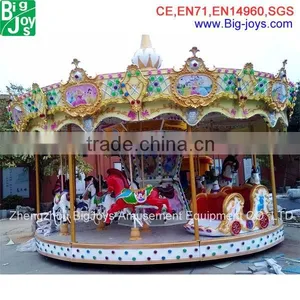 Mechanical Merry go Round Rocking Carousel Horse Amusement Kids Rides for Sale thumbnail-1