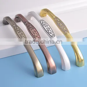 Antique Bronze/Copper/Gold/Sliver Zinc Alloy Furniture Hardware Cabinet Kitchen Pull Handles,Modern Customized Hardware Knobs thumbnail-1