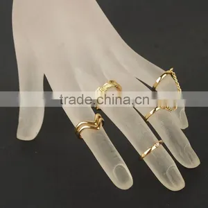 Hotsale New Design Ladies Gold Four Finger Ring thumbnail-3