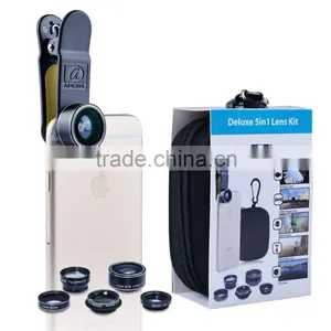 External Camera Lens for Android Phone 0.63x Wide Angle+15x Macro+198 Fisheye+2x Zoom+Filter 5 in 1 Phone Lens Kit thumbnail-4