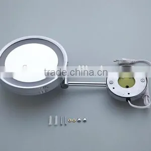 Double Side Adjustable Wall Mount Magnifying Makeup Mirror With Light Shaving Mirror thumbnail-5