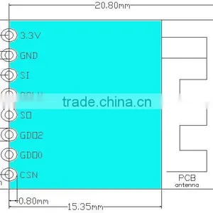 CC2500 Small Size Low Cost 2.4Ghz Low Power 500Kbps Wireless Module thumbnail-3