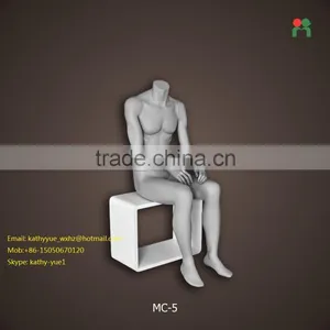 2015 Fashion Design Fiberglass Seated Male Mannequin for Display thumbnail-1