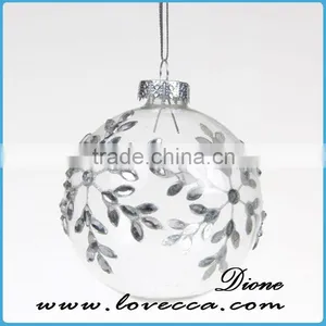 Shine-beautiful Xmas Ball Transparent Clear Hand-painted Shiny Decoration Christmas Glass Balls thumbnail-1