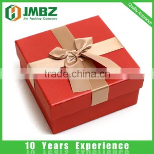 Decorative Rigid Cardboard Jewellery Packaging Box With Satin Ribbon thumbnail-2