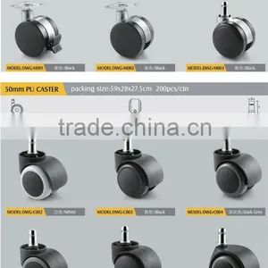 2015 Office Chair Caster Hardaware Series / PA+PU Dark Grey Casters With Stem 50mm DWG-C004 thumbnail-2