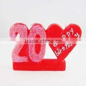 Wholesale Red 20th Birthday Cake Candles Party Cake Candles thumbnail-1