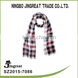 New Style Red and Black Pashmina Custom Lady Turkish Square Woven Scarf thumbnail-1