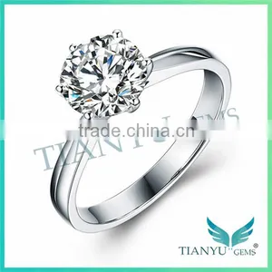 1Carat Moissanite Diamond Wedding 925 Sterling Sliver Engagement Ring for Women thumbnail-2