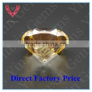 Golden Yellow Cushion Cut CZ /Man-made 10x10mm CZ for Fashion Jewelry thumbnail-2